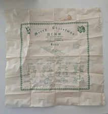 WWII Era Christmas Menu Paper Napkin ~ Ft Benning GA Co C 3rd Inf ~ Ultra Rare picture
