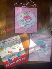 Vintage 1976 Sanrio Hello Kitty, Little Twin Stars, My melody Paper Gift Bag Lot picture