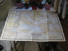 VTG CLASSICAL LANDS OF THE MEDITERRANEAN MAP December 1949 National Geographic picture