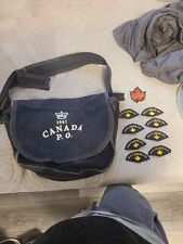 Vintage 1961 Canada P.O. Post Office Bag With Vintage Patches picture