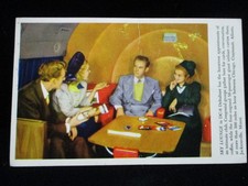 DELTA AIRLINES Issue DC-6 Cabin INTERIOR Airplane Vintage AI Aviation Postcard picture