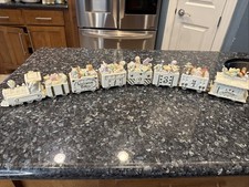 LENOX 7 pc Happy Birthday Express Train Ivory Fine China 24k Gold Hand Painted picture