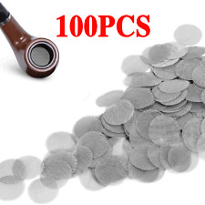 100 pcs Pipe Screens Stainless Steel Metal Tobacco Smoking Pipe Filters 3/4 Inch picture