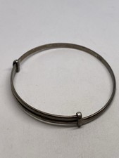 11g 925 VINTAGE STERLING SILVER EXPANSION BANGLE BRACELET STAMPED picture
