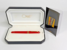 OMAS Arte Italiana BallPoint Pen Red / Gold Greek Key with Case picture
