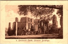 Kenilworth Castle Leicester Buildings England Antique Postcard picture