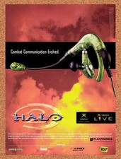 2004 Halo 2 GameCom Xbox Headset Original Advertisement / Retro Promo v3 picture