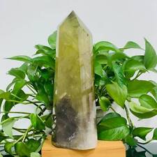 4.96LB Natural Rainbow Smoky Citrine Quartz Obelisk Crystal Wand Point Healing picture