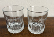 SET of 2-CROWN ROYAL Old Fashioned Low Ball Whiskey Glasses Rocks Ribbed Bottom picture