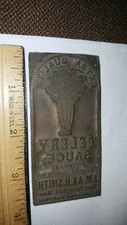 VINTAGE ADVERTISEMENT PLATE CELERY SAUCE PREPARED AT WAYSIDE GARDEN MASSACHUSETT picture