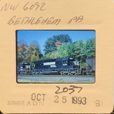 35mm Slide 1993 Norfolk Southern NW 6092 Diesel Locomotive Bethlehem PA Train picture