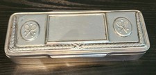Vtg WILTON Pewter Tennis Detailed Cigarette Case Trinket Box - Columbia PA picture