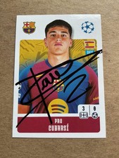 Pau Cubarsi, Spain 🇪🇸 FC Barcelona 2024/25 Topps hand signed picture