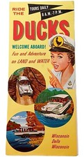 1960s Ride the Ducks Wisconsin Dells WI Advertising Flyer Brochure picture
