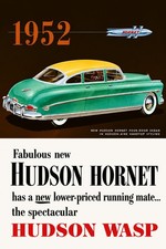 🚗 1952 Hudson Hornet Classic Car Poster - 24x36” Premium Matte Paper 200gsm picture