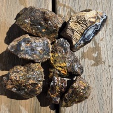 Turkish Agate Chunks Beauties Tumble Lapidary 2.5 Pounds Rare Colorful Bands picture
