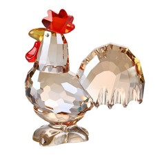 Crystal Rooster Animal Collectible Cute Figurine Ornament Gifts Home Decor (G picture