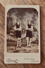 Waino & Plutano Wild Men of Borneo Barnum Circus Sideshow Cabinet Photo Antique picture