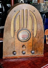 Vintage Philco Model 37-89 B Cathedral AM/PB Radio Perfect For Restoration picture