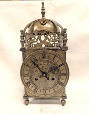 Bulova Carriage Mantle Lantern Clock Brass Antique - Running - JR317 picture