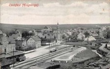 Carlsfeld Erzgebirge Germany Train Station Birds Eye View Postcard AA100580 picture