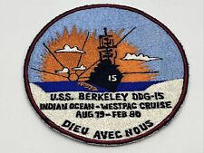 VINTAGE USS Berkeley DDG-15 Guided Missile Destroyer Navy WESTPAC CRUISE Patch picture
