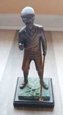 Bronze  Male Golfer Statue 8.5 inches tall  , triumphant golfer picture