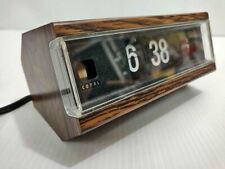 Vintage Copal Flip Clock Wood Model-227 Made in Japan  Rare Prestine Condition  picture