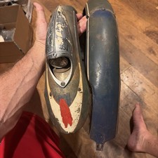 1948 Schwinn B6 Tank Vintage 26” Train Light Original Paint Blue Fender Set Og picture