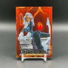 Black Cat 2024 Upper Deck Marvel Masterpieces 92 Platinum #5 Orange Lava /25 picture