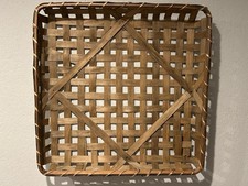 Vintage Large Rustic Square Tobacco Basket 27
