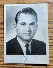 Signed Original George Wallace Campaign Photo Signature in Blue Ink 3.5 x 4.75 picture