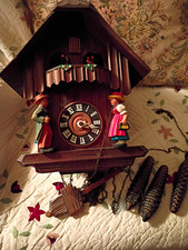 THORENS Edelweiss Happy Wanderer Black Forest  Clock Switzerland Parts Only  picture