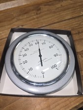 Vintage  Airguide Model 605 Humidity Indicator Hygrometer grey metal case w/box picture