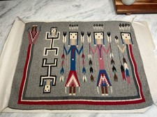 Vintage Navajo Yei Wall Hanging 24 X 29.5 picture
