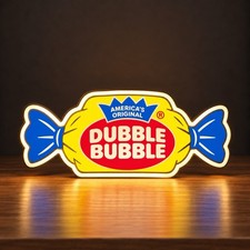 Dubble Bubble Gum LED LightBox Display – Retro Candy Sign USB Dimmable Decor picture