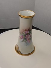 Antique Heinrich H&C Selb Bavarian Porcelain Bud Vase Hand Painted Signed G... picture