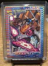 1996 Metallic Impressions X-Men Gambit #9 Metal Trading Card Marvel Vintage picture