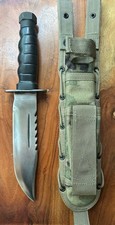 Vintage large Combat/Survival Fixed Blade Knife w/ Spec Op Sheath picture