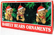 Barely Bears - House of Lloyd - Handpainted - 3 Ornaments/Christmas Around World picture