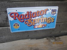 Disney CARS RADIATOR SPRINGS LICENSE PLATE  Metal Sign MATER Lightning McQueen picture