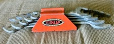 Vintage Dunlap 5 Pc. Double Open Ended Wrench Set in Clip - Made in USA picture