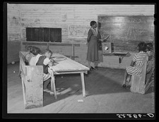 Mileston Mississippi 1939 Plantation School Classroom Teacher Students picture