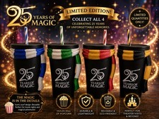 Harry Potter 25th Anniversary Hogwarts House Gripper Cup all 4 cups Set Cinemark picture