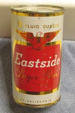 indoor 1950s EASTSIDE LAGER BEER flat top beer can Los Angeles California, PABST picture