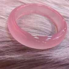 Genuine Natural Pink Rose Quartz Crystal Round Fashion Woman Bangle 62mm AAAAA picture