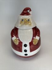 Laurie Gates Los Angeles Pottery Santa Claus 3 Button With Hat Cookie Jar picture