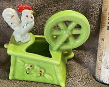 Vintage Spinning Wheel/Chicken Planter (GA199) picture