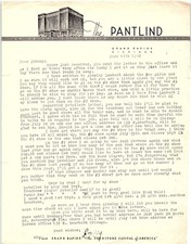 1948 Pantlind Hotel letter: orchestra bookings/personnel picture