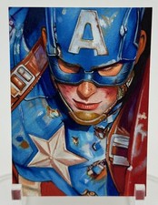 GGC Studio Marvel Captain America Artist Auto Sketch Card 1/1 ACEO ORIGINAL ART picture